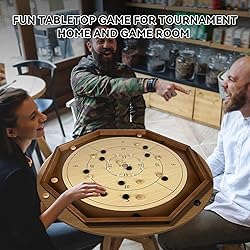 27 Inch Tournament Crokinole Board Game, 2 in 1