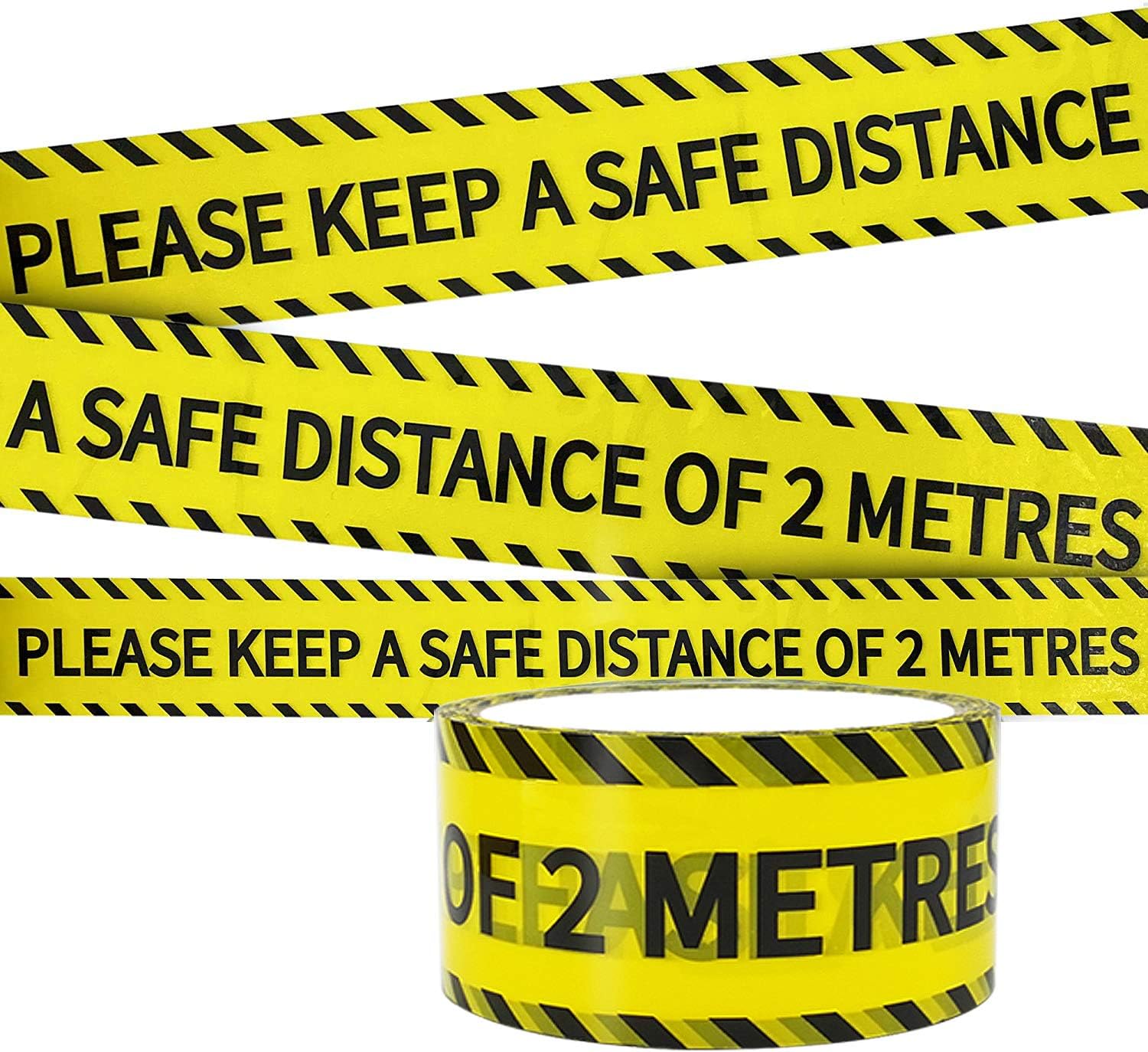 LOMHOK Black/Yellow Warning Tape