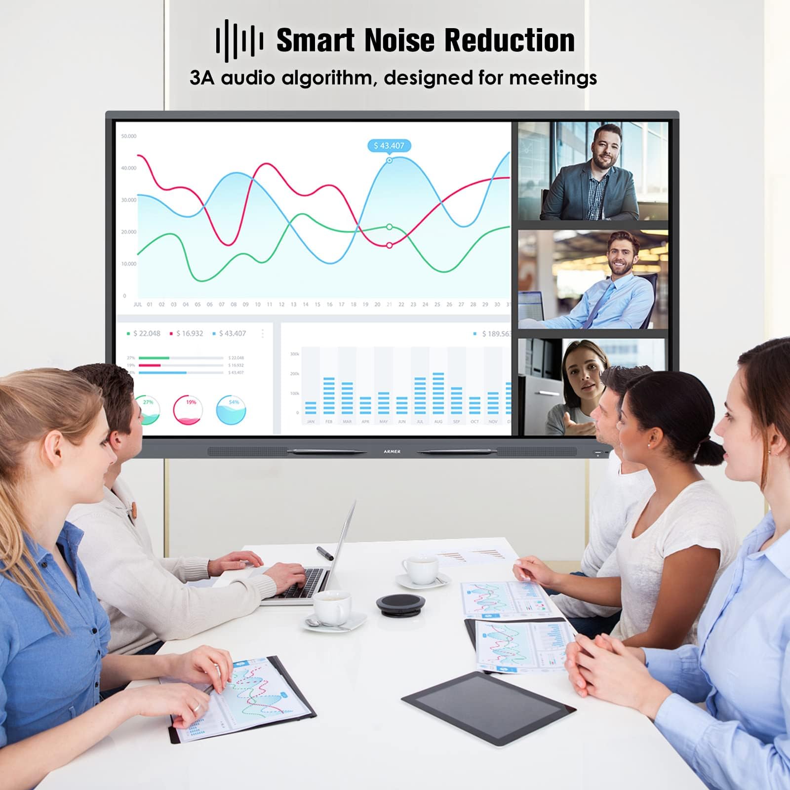 Mua 65 Inch Smart Board 4K UHD Touchscreen Digital Electronic ...