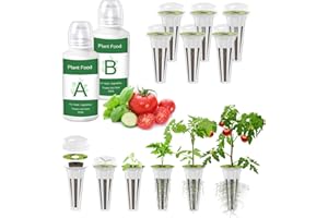 AMBGROW 51Pcs Seed Pods Kit for Aerogarden, Hydroponic Pods Supplies, Hydroponic Garden Accessories with 200ml Plant Food Nutrient,12 Grow Sponges, 12 Grow Baskets, 12 Pod Labels, 12 Grow Domes, 1 Tweezer