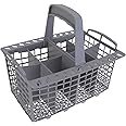 Qualtex Grey Dishwasher Cutlery Silverware Basket For Kenmore Whirpool Bosch Maytag KitchenAid Maytag Samsung AMANS GE 9" Long x 5" Wide With Spoon Holder