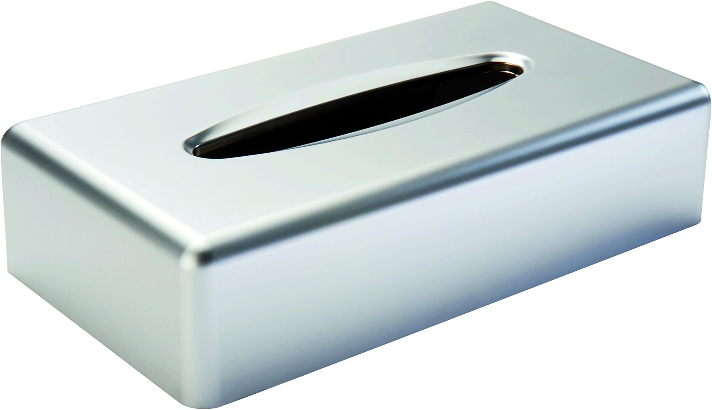 Gerson Rectangular Tissue Box, Matte Chrome, 25,2 x 13,8 x 6,2 cm