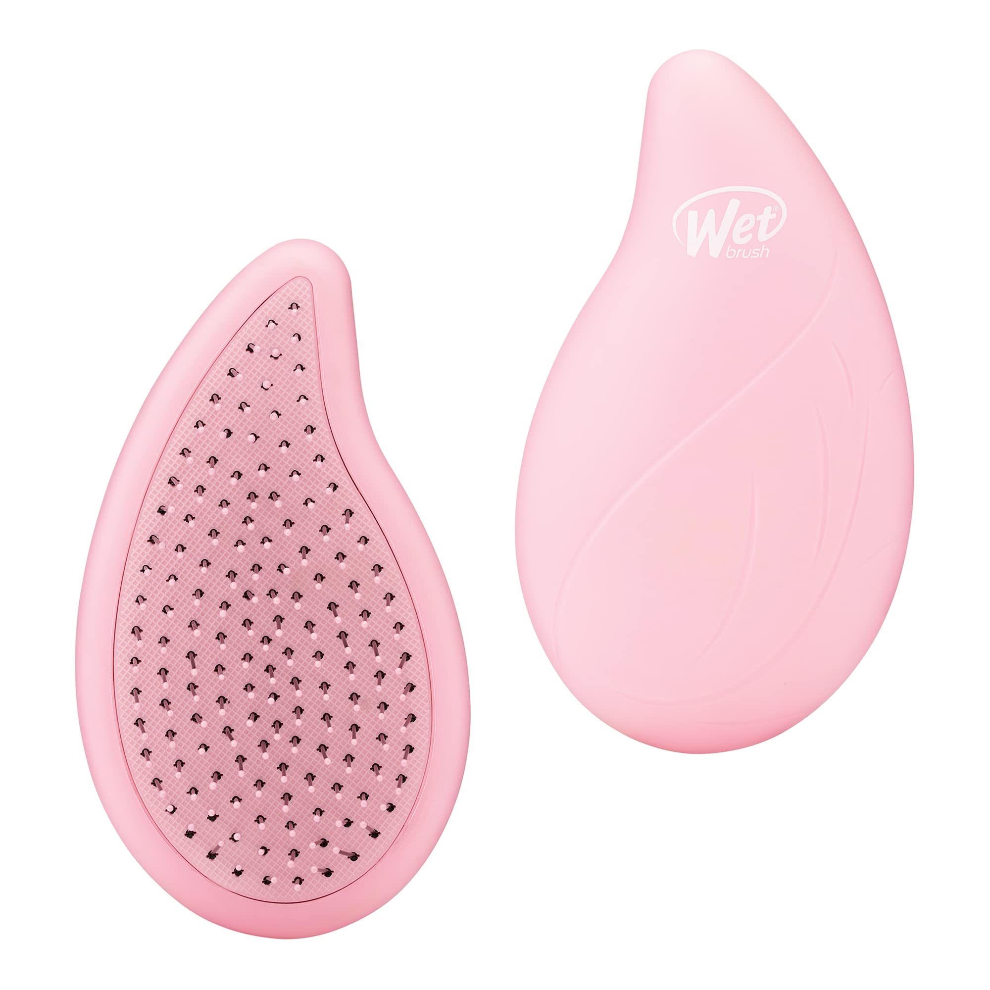 WetBrush Go Green Palm Detangler with Ultra Soft Intelliflex Bristles to Gently Separate Knots With Ease, Wet Brush Detangler is Gentle on Hair, Shaped for Comfort, Infused with Watermelon Oil, Pink