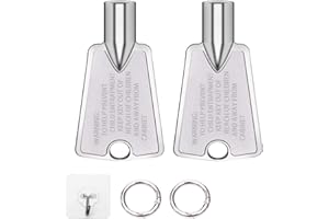 HPUY 216702900 Compatible for kenmore freezer key Metal Upright GE freezer Key Replace AP4071414 PS2061565 AP2113733 with 2 Key Rings 1 Hook