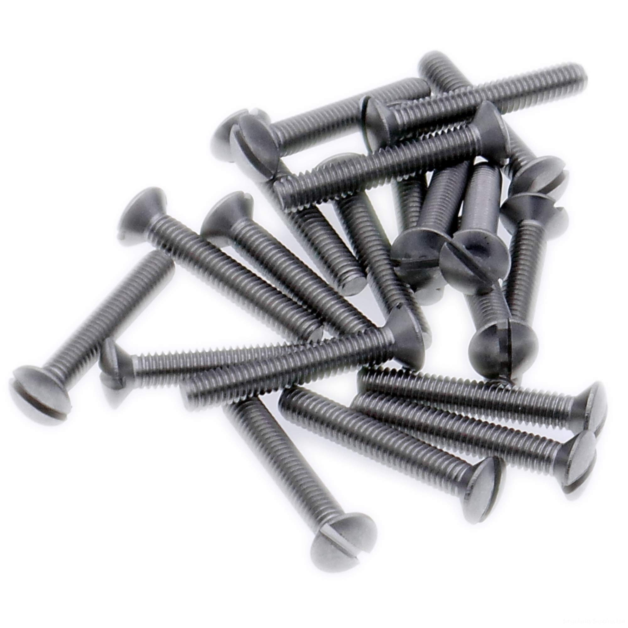 M5 (5mm x 16mm) Slot Raised Countersunk Machine Screw (Bolt) - Stainless Steel (A2) (Pack of 20)
