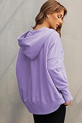 AlvaQ Womens Button Up V Neck Hoodies Casual Long