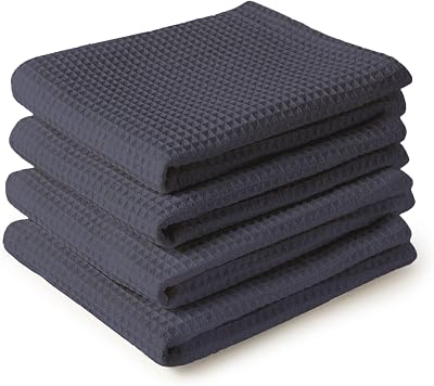 Encasa XO Kitchen Dish Towels Set 4 Cotton 70x45 cm Waffle Flat Loop