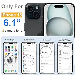 ROYBENS for iPhone 15 Matte Clear Case Compatible