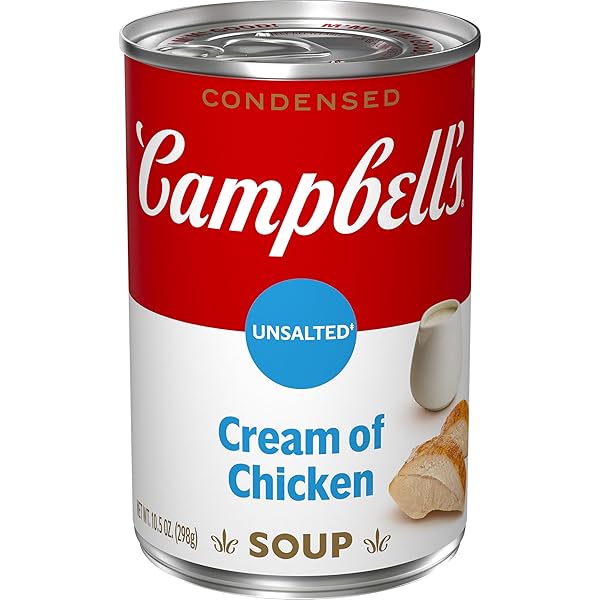 CAMPBELL’S CONDENSED UNSALTED CREAM OF CHICKEN SOUP, 10.5...