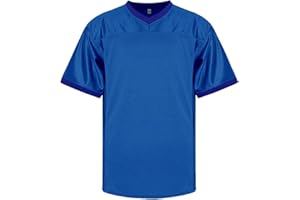 RE-HUO Blank Football Jersey Mesh Practice Athletic T-Shirt Plain Hip Hop Sports Jersey