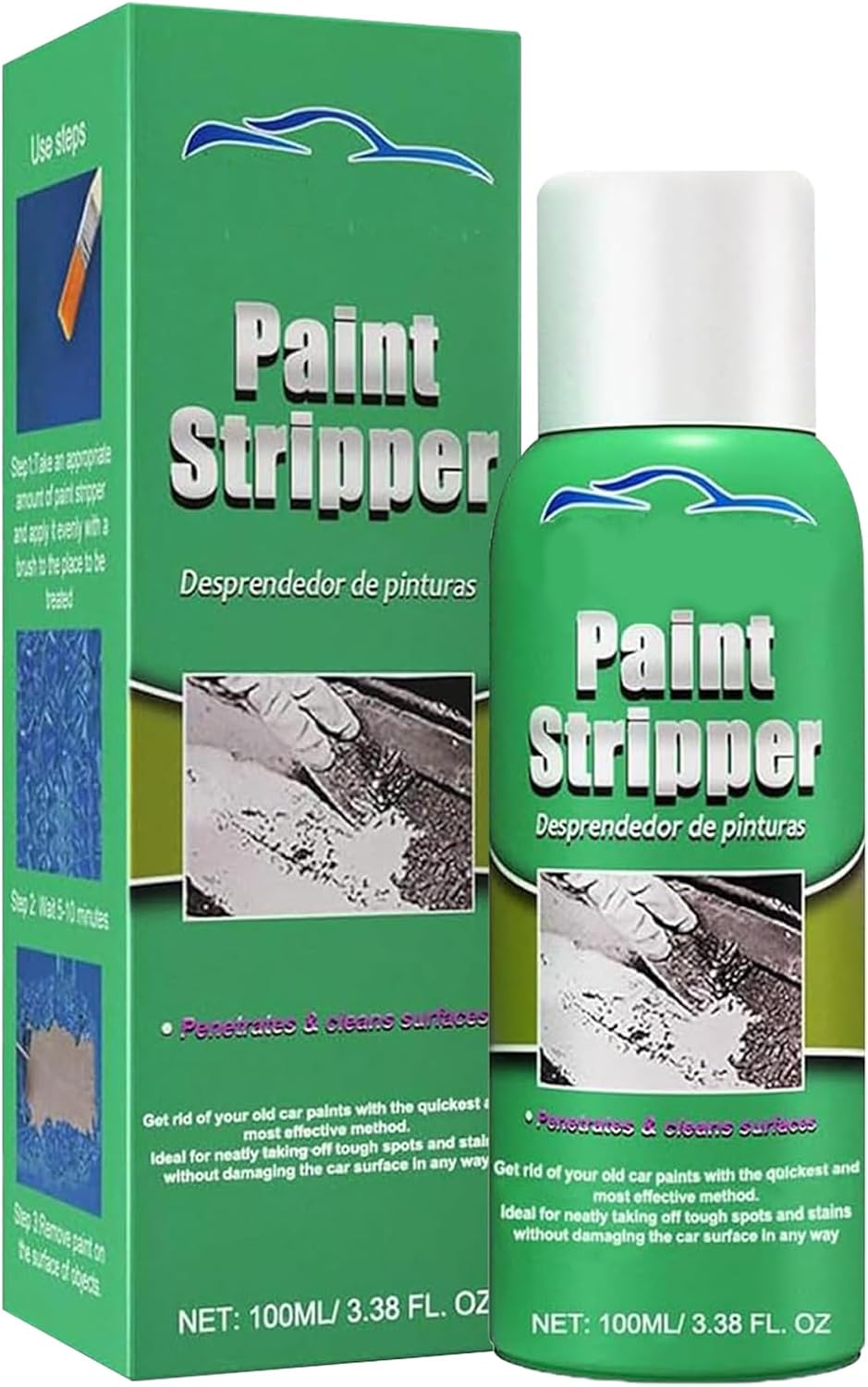 Paint Remover for Concrete, 100ml Paint Stripper Tool, Paints Thinner Remover, Effective Multipurpose Car Cleaning Supplies, Fast Acting Car Dust Removers, for Glass Metal Wood Furniture
