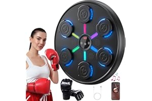 OORUN Second Generation Music Boxing Machine with Boxing Gloves, Boxing Machine Wall Mounted Music, Smart Bluetooth Music Boxing Trainer with Gloves, Music Boxing Machine for Adults, Indoor and Gym