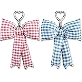 WXCATIM Bow Keychain 2Pcs Purse Charms For Handbags Cute Keychains For Tote Bag Backpack y2k Coquette Accessories