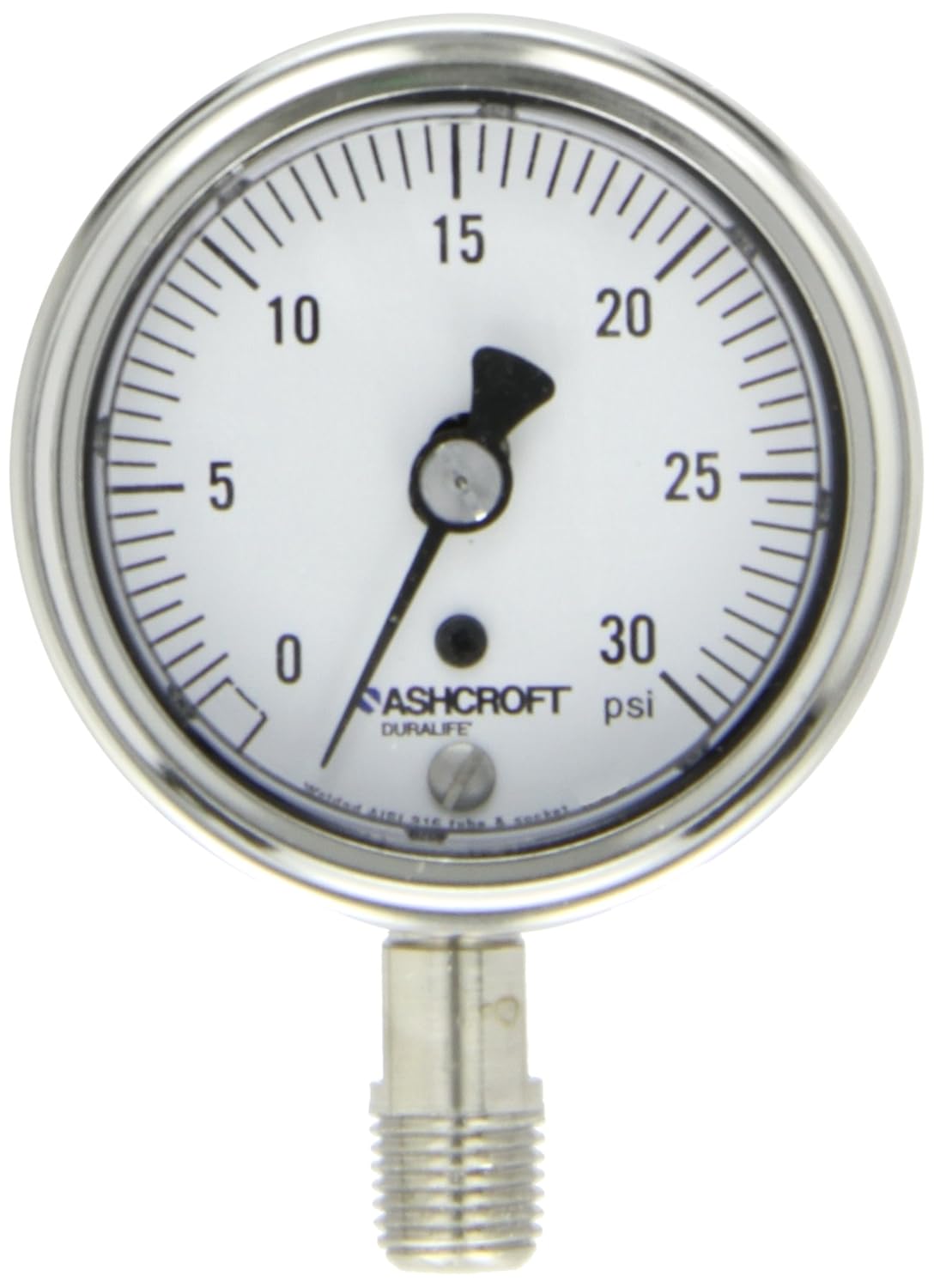Ashcroft Duralife Type 1009SW Stainless Steel Case Dry Filled Pressure