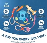 Fur & Bone 10-Pack Puppy Chew Toys - Indestructible Rope & Squeaky Teething view 2