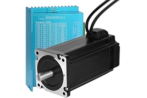 YEJMKJ Nema 34 Closed Loop Stepper Motor Kit 156MM 12.2Nm/1727.7oz.in Nema34 Motors with 0-8.2A 18-80VAC or 24-110VDC Closed Loop Stepper Motor Controller BHA860 for CNC Router Engraving Machine