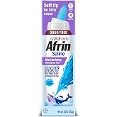 Afrin Moisturizing Children&rsquo;s Saline Mist for Everyday Nasal Congestion and Dry Nose, Isotonic Seawater Saline Spray for Babies 6+ Months, Drug Free Baby Congestion Relief with Soft Tip Nozzle, 5 oz