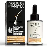 Nourish Mantra - Advanced Hair Growth Serum For Women & Men | Made With Redensyl, Anagain, Procapil & Rice Water | Prevents Hair Fall & Thinning | Promotes Hair Regrowth 25 ml