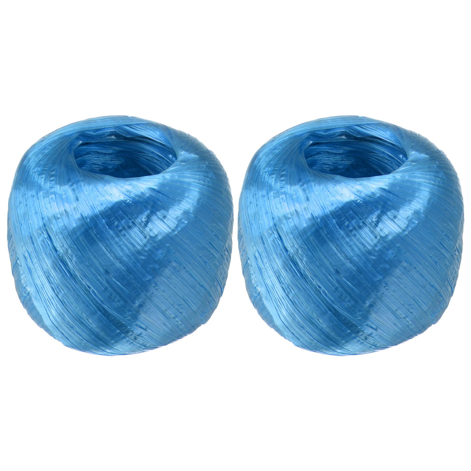 M METERXITY 2-Rolls Polyester Nylon Plastic Rope Twine, 4cm Width 110M Length Household Bundled Plastic Ropes Roll for Crafting/Gardening/Packing/Carrying [360FT/4330IN, Blue]