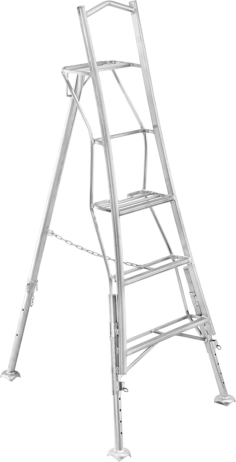 Henchman AIO180, Garden Tripod Ladder, 1.8m (6ft), 3 Tread, Aluminium, 3 x Adjustable Leg