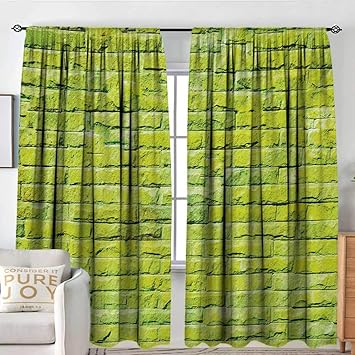 Amazon Com Blackout Thermal Insulated Window Curtain Valance Lime