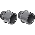 Spears 836 Series PVC Pipe Fitting, Adapter, Schedule 80, 1-1/4" Socket x NPT Male Pack of 2