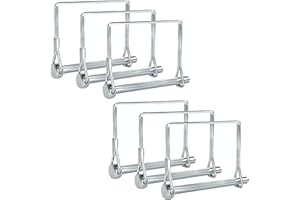PINAILER Pack of 6 Square Trailer Pins – 1/4" (L) – Featuring PTO Pins, Lock Pins, Trailer Hitch Pins, and Shaft Locking Coupler Pins for Farm Trailers, Towing, Lawn Equipment and Hitches