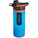 GRAYL GeoPress 24 oz Water Purifier Bottle - Filter for Hiking, Camping, Survival, Travel (Bali Blue)
