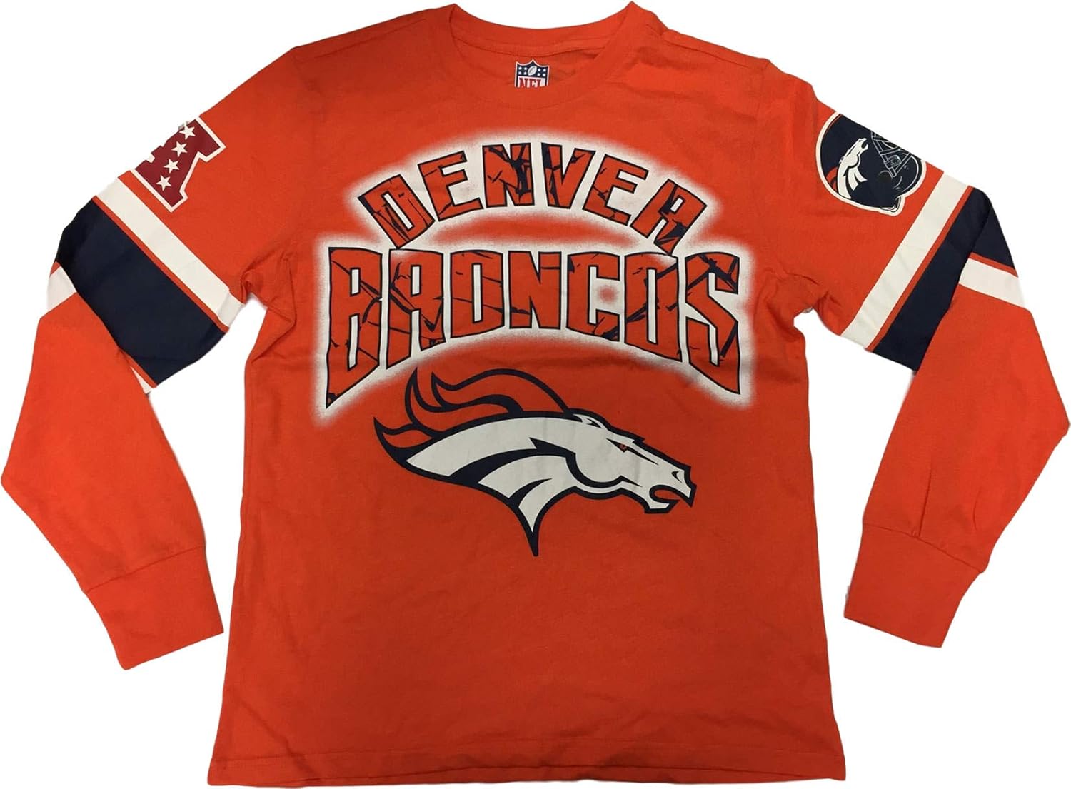 Buy Denver Broncos Men's Power Move Crew Neck TShirt (XXLarge) Orange