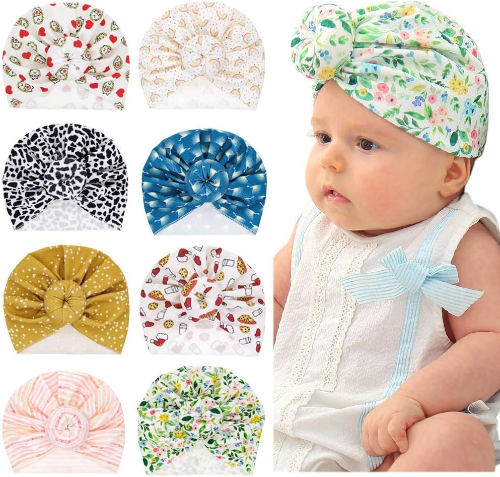 WZT Elastic Stretch Head Wrap Infant Turban Toddler Baby Girl Knot Headbands