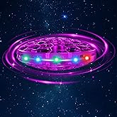 Hand Operated Flying Toy Drone for Kids, 360° Hands Free Motion Sensors Mini Drone with Cool LED Lights, Easy Indoor Small UFO Toy Flying Ball Drone for 6 7 8 9 10+ Year Old Boys and Girls (Pink)