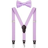 Shark Tooth Boys' Men's Suspenders and Bow Tie Set Y-Back Adjustable