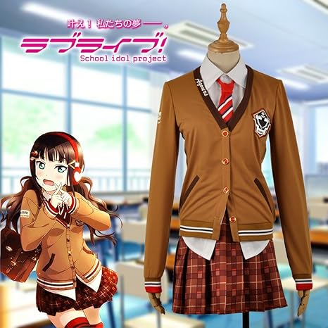 Amazon Cosmore Lovelive Sunshine ラブライブ サンシャイン Aqours アクア バレンタイン編part2 覚醒前 黒澤ダイヤ コスプレ衣装 Cosplay コスチューム コス 仮装 変装 女性l コスプレ 仮装 通販