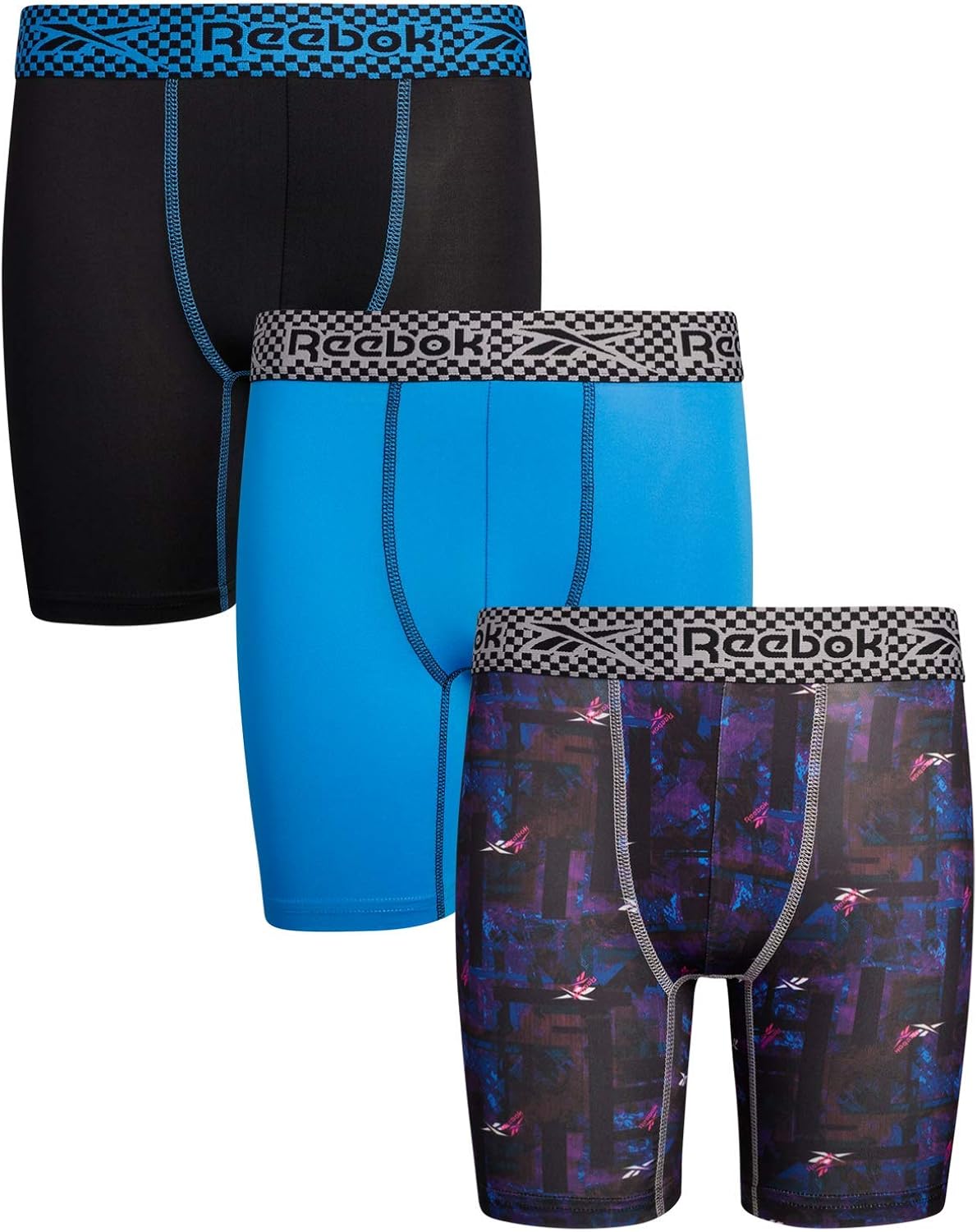 Reebok Boys Performance Quick Dry Long Leg Boxer Brief