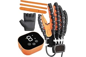 OUOQNUE Both Hands Rehabilitation Robot Gloves, 2024 Electric Hand Function Equipment, Stroke Hemiplegia Fingers Recovery Massage Therapy, Finger Robot Rehab Gloves