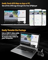 IIWEY D2 Pro Dash Cam 4K Front Rear GPS 5GHz WiFi 64GB Card view 7