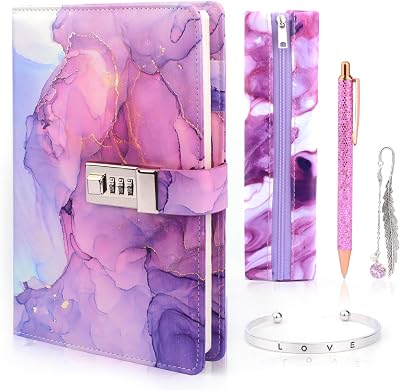 Xourspaty Secret Diary with Lock for Girls 8-14, Journal Gift Set