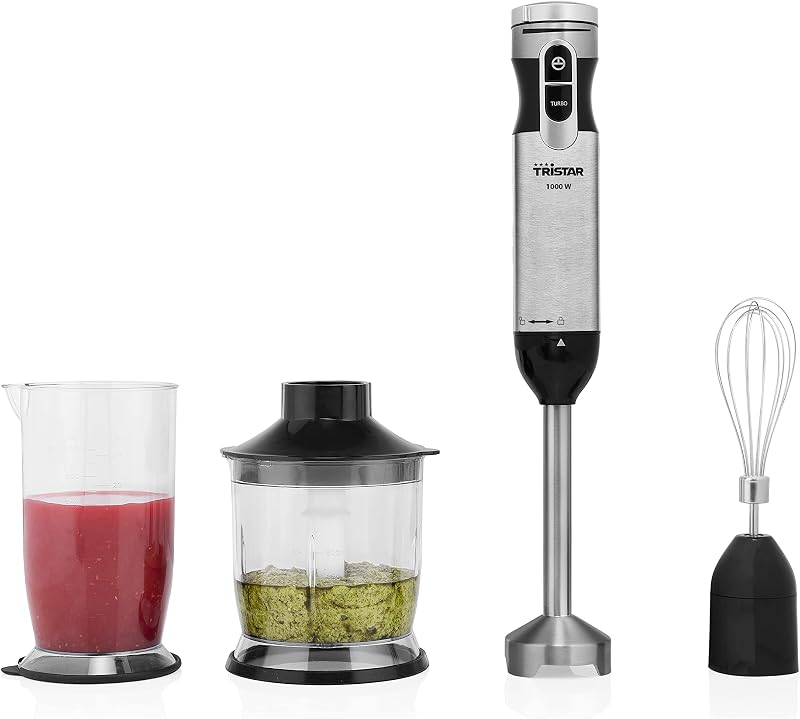 MX-4829 Stabmixer-Set - Stabmixer mit Zubehör – Turbo-Funktion – 2 Klingen - 1000 Wat