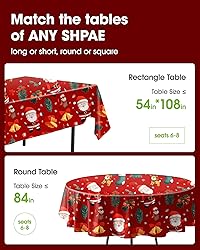 Pureegg Plastic Table Cloth Disposable 10 Pack, 54