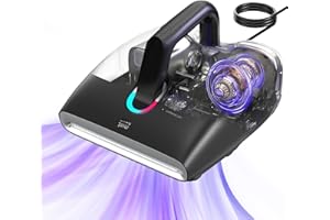 Mattress Vacuum Cleaner 6-in-1 Bed Vacuum with 15Kpa Suction 450W & 120000 RPM/Min Dual Brushroll Rotation Handheld Vacuum Wi