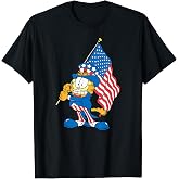 Garfield Holding USA Flag Uncle Sam 4th of July Cartoon Cat T-Shirt