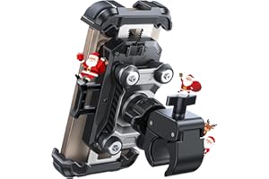 JOYROOM Motorcycle Phone Mount Holder - [Dual Vibration Dampener] 150mph Anti-Shock Phone Holder for Motorcycle [Upgrade Metal Handlebar Clamp] - Bicycle Bike Phone Holder Mount for 4.7-7" Cell Phones