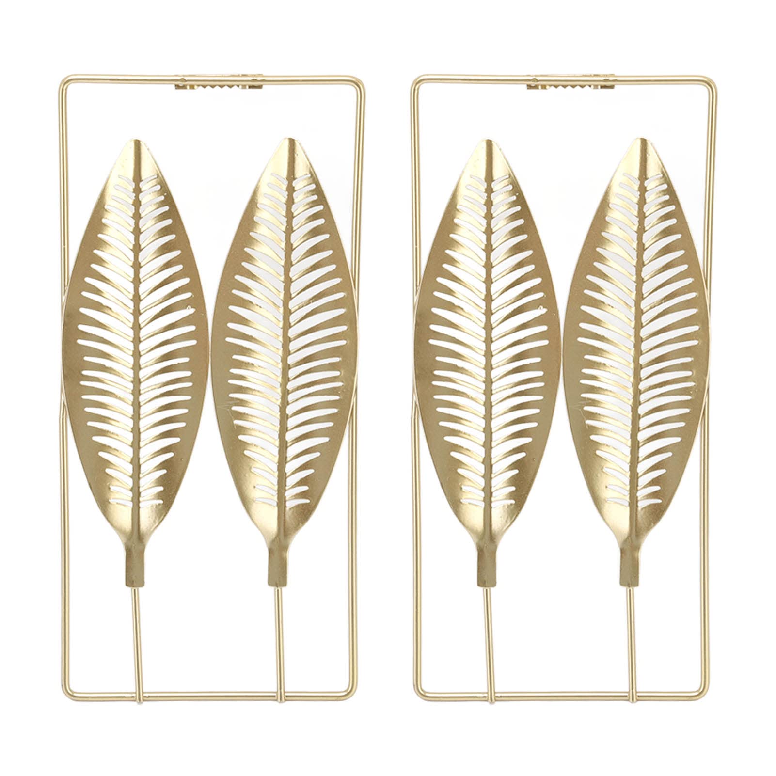 Les-Theresa Gold Metal Wall Decor art 2pcs wall decorations, Gold Wall Sculptures With Frame, Wall Decoration For Living Room, Bedroom, Office Study