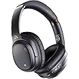 Lavales E600Pro Over Ear Headphones Hybrid Active Noise Cancelling, Wireless Bluetooth Headphones, aptX HD & Low Latency, Hi-Res Audio, Deep Bass, 68H Playtime - Black