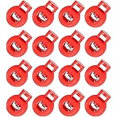 uxcell 50Pcs 8mm Plastic Cord Locks, Spring Slider Toggles Clip End Stopper Fastener Round Ball Shape for Drawstrings Paracord Shoelace, Red