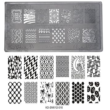 Aiuin 2 Stuck Nagel Stempel Schablonen Nail Art Plates Stamping Platten Nagel Stamping Schablone Bildstempel Style 5 Amazon De Beauty
