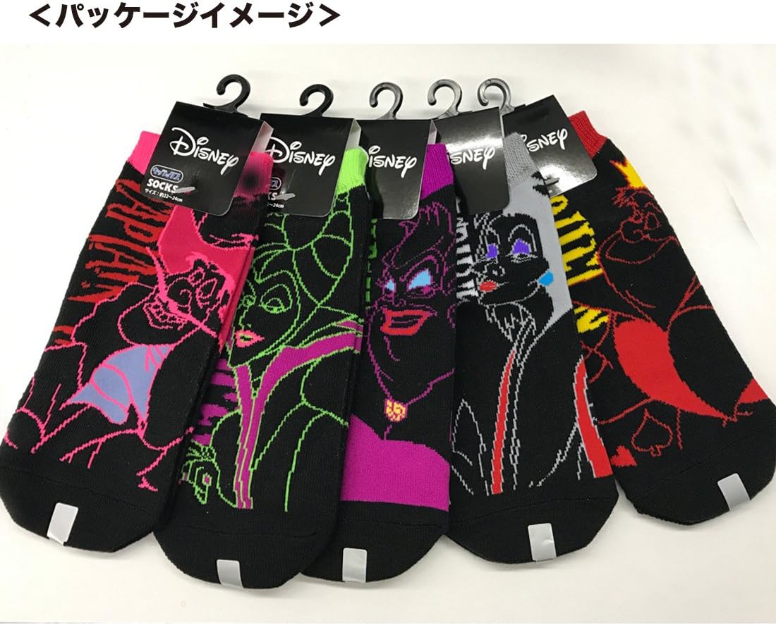 Amazon Co Jp ディズニーソックス ハートの女王 ネオン ロゴ ブラック 22cm 24cm Awds4256 おもちゃ