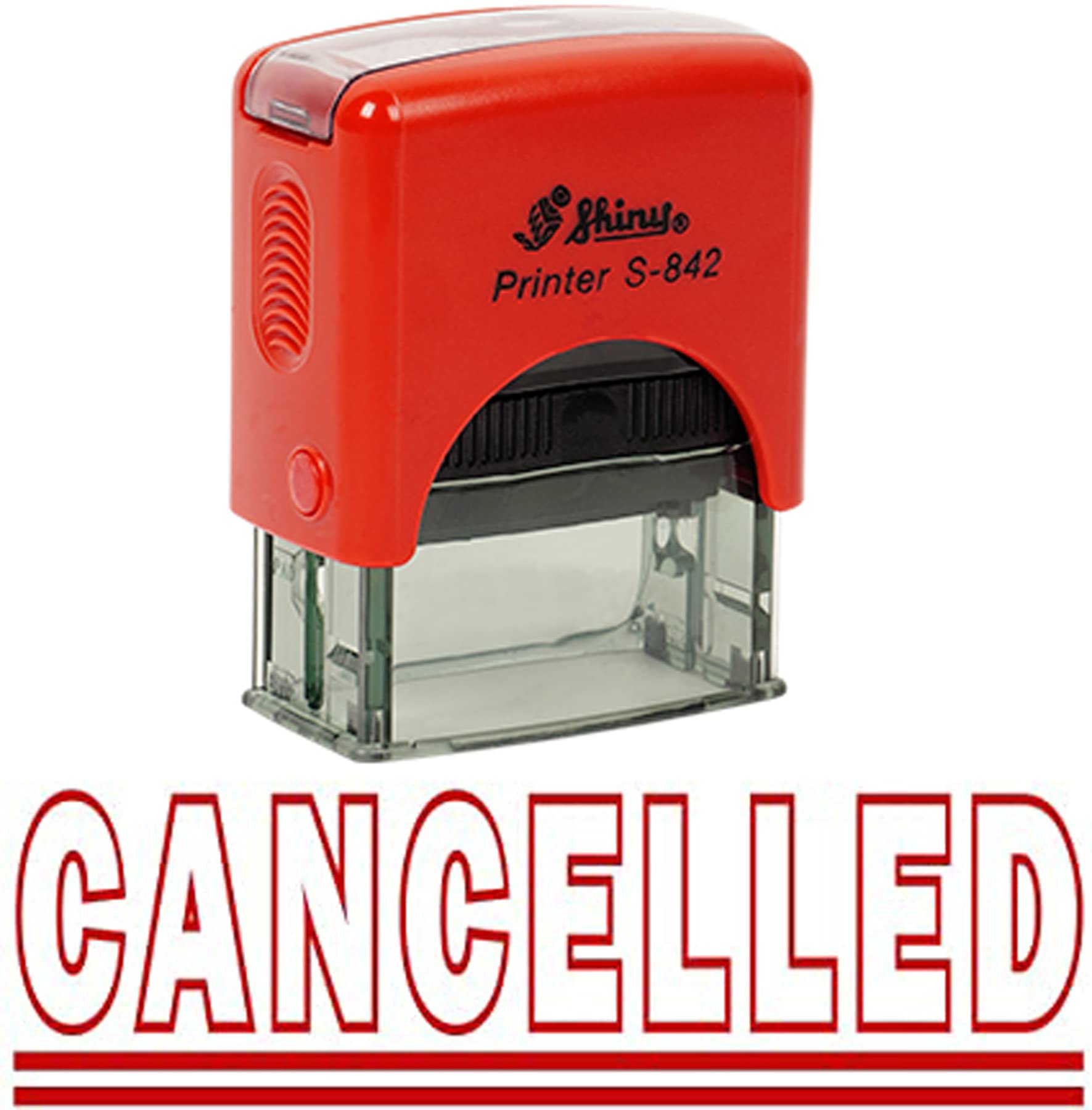 Printtoo Cancelled Self Inking Rubber Stamp Office Stationery Custom Shiny Stamp