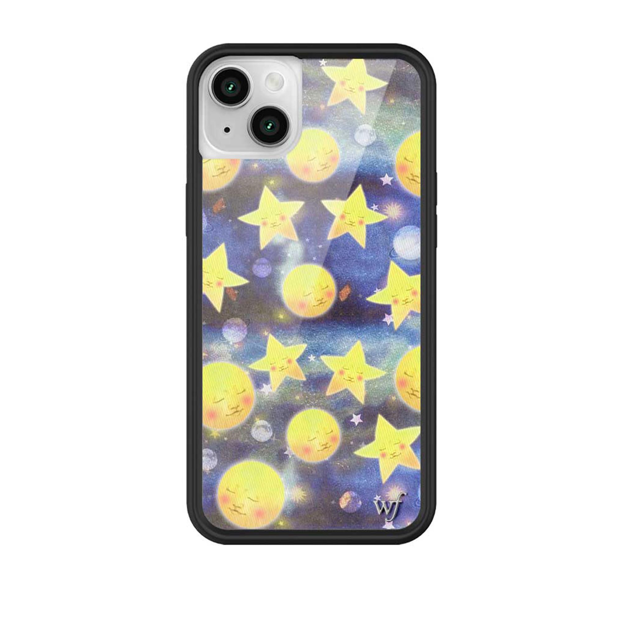 Photo 1 of Wildflower Cases - Compatible with Apple iPhone 13/14 | Protective Black Bumper, 4ft Drop Test Certified, Women Owned Small Business | Celestial Dreaming - Sky Moon Galaxy Night Star Cute Trendy