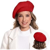 Women French Beret Hat Winter Warm Knit Knitted Beanie Wool 